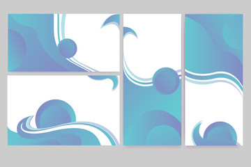 Abstract elegant banners set of templates for eb and print desingt fluent design digital art