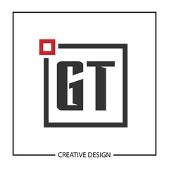 Fototapeta premium Initial Letter GT Logo Template Design