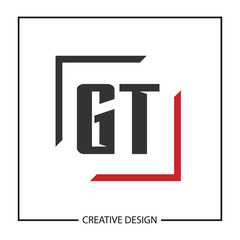 Obraz premium Initial Letter GT Logo Template Design