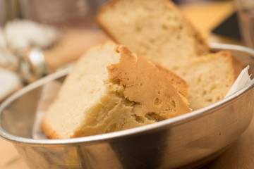 fresh bread on the table