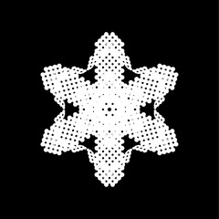 Halftone Isolated Snowflake