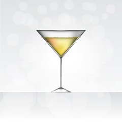 Glass of martini bianko