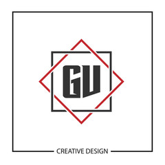 Initial Letter GV Logo Template Design