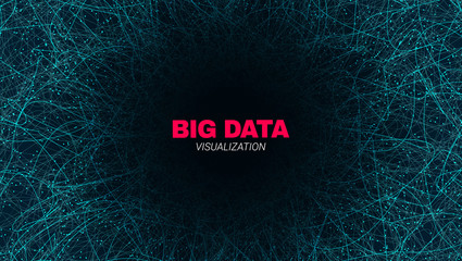 Abstract Big Data Futuristic Visualization.