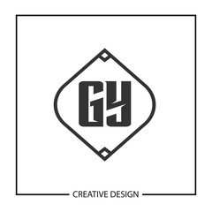 Initial Letter GY Logo Template Design