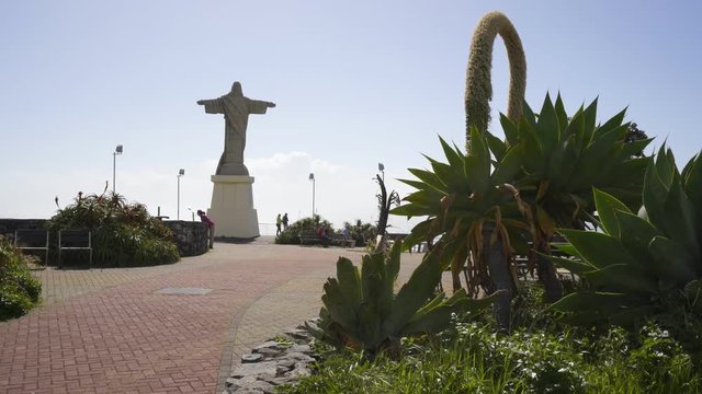 Cristo Rei Jesus Christ sculpture in Canico, Madeira