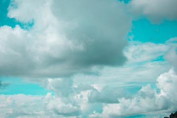 blue clouds on a sunny day