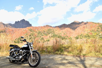 紅葉時期のバイクツーリング
