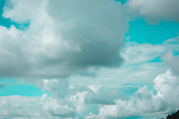blue clouds on a sunny day
