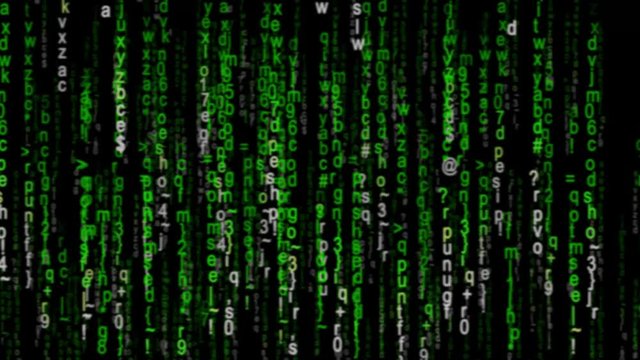 A Matrix code style animated loop
