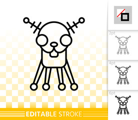 Robot Dog simple black line vector icon