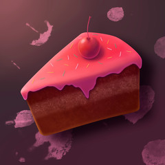 Piece of chocolate cake