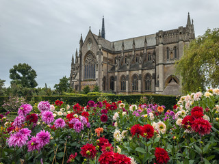 Arundel Cathedral as seen from Arundel Castle gardens