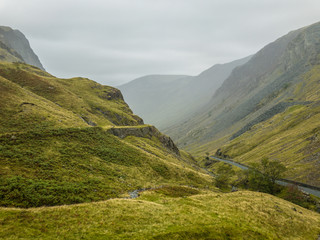 Honister Pass in Lake District National Park, UK