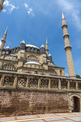 Fototapeta na wymiar Architectural detail of Built by architect Mimar Sinan between 1569 and 1575 Selimiye Mosque in city of Edirne, East Thrace, Turkey 