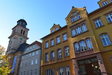 Rathaus und Stadtkirche in Lauterbach (Hessen) 