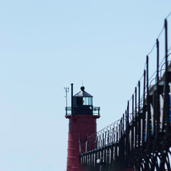 lighthouse in red