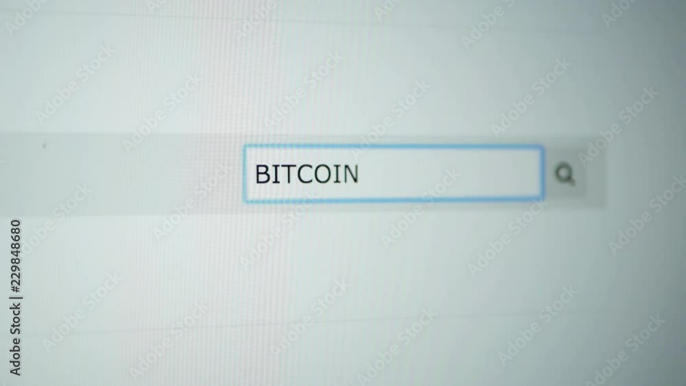 Poster bitcoin typed into search bar.