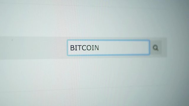 Bitcoin Typed into Search Bar.