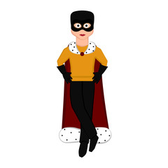 Isolated man with mardi gras clothes. Vector illustration design