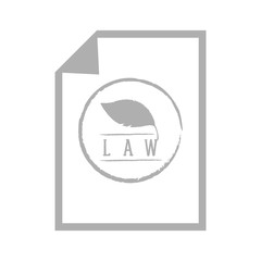 Isolated law paper with a feather icon. Vector illustration design