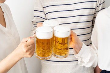 young asian group drinking beer © taka