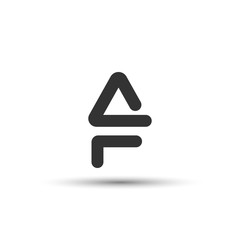 Initial AF Letter Logo Design - obrazy, fototapety, plakaty