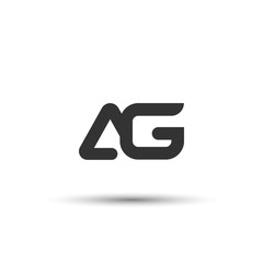 Initial AG Letter Logo Design - obrazy, fototapety, plakaty