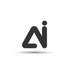 Initial AI Letter Logo Design - obrazy, fototapety, plakaty