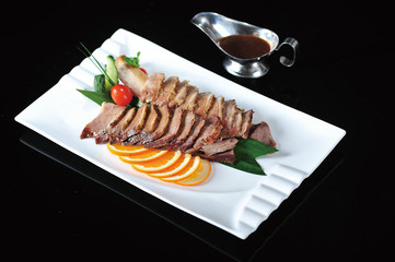 Burn Angus beef ribs with Teriyaki sauce