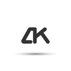 Initial AK Letter Logo Design - obrazy, fototapety, plakaty