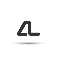 Initial AL Letter Logo Design - obrazy, fototapety, plakaty