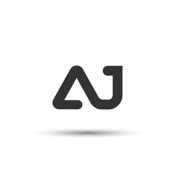 Initial AJ Letter Logo Design