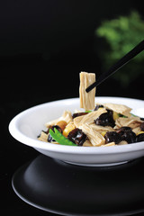 Fresh bamboo ginkgo tree fungus