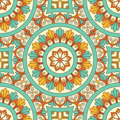 Hand drawn ornamental seamless pattern