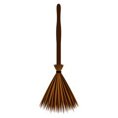 Isolated halloween witch broom icon. Vector illustration design