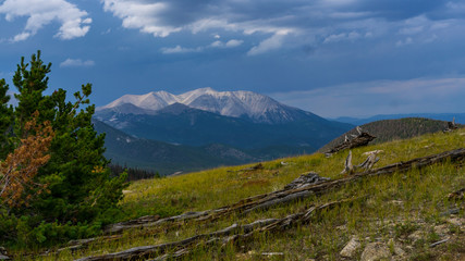 Fototapeta premium Rocky mountains alpine meadow