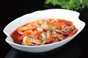 Tom Yam Gong Seafood stewed