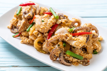 Stir-Fried Squid or Octopus with Salted Eggs