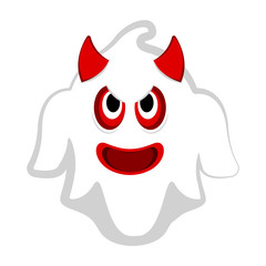 Isolated cute halloween demon ghost. Vector illustration design