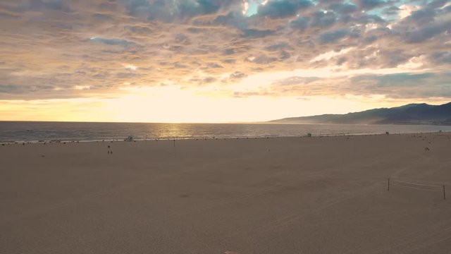 Santa monica beach sunset flypass