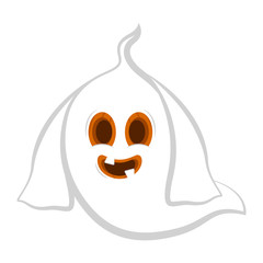 Isolated cute halloween ghost. Vector illustration design