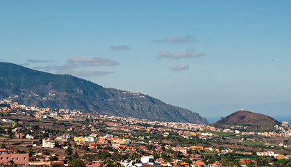 View of Teide volcano from the town of Puerto de la Cruz