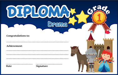 Drama diploma certificate template