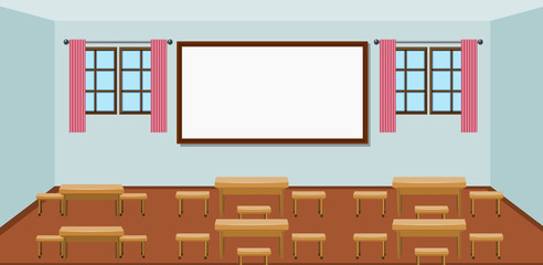 Interior of class room