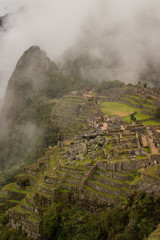 Fototapeta premium Landscape of Machu Picchu ruins in Peru.