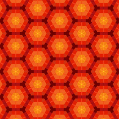 bright orange and yellow hexagons repeating pattern for textile, fabric, backgrounds, wallpaper, backdrop, template and creative surface designs.pattern swatch at eps. file