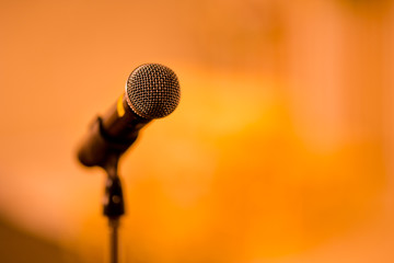 microphone on stage, speaker, concert, music