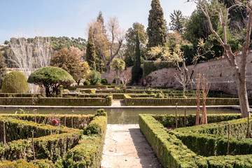 Gardens located inside the wonder of the Alhambra 