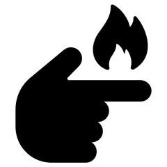 Burn Finger Vector Icon